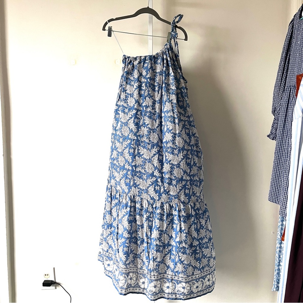 Velvet by Graham & Spencer Block Print One-Shoulder Maxi Dress
